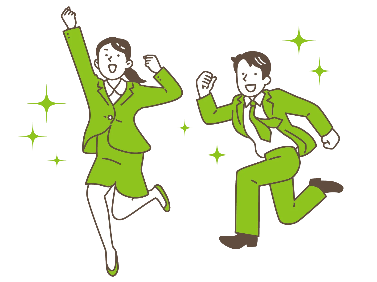 内定して喜ぶ求職者